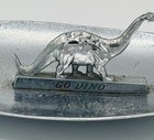 Vintage Sinclair Dino Gas Oil Station Chrome Ashtray     Brontosaurus-rare- 849
