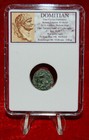 Ancient Roman Empire Coin Of Domitian Tyche War Galley Rare Ascalon Judaea Mint 