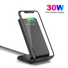 Wireless Fast Charger Charging Pad Stand Dock For Samsung Galaxy Iphone Phone