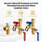 3 4  Threaded Isolation Valve   Pressure Relief Kits For Tankless Water Heater