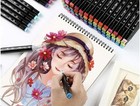 Markers 40 Colors Graphic Drawing Painting Alcohol Art Dual Tip Sketch Pens Set