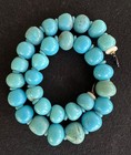  b  Antique Robin Egg Blue Dogon Dutch Glass Beads African Trade