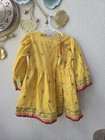 Yellow Embroidery Girls Dress
