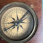 Antique Style Wood Brass Compass Box