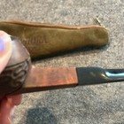 Vtg Imported Briar Smoking Pipe Estate Yello Bole Checker