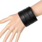 Men Leather Bracelet Adjustable Punk Wide Wrist Wrap Cuff Wristband Bangle Strap