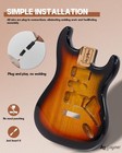 Diy Strat Style Electric Guitar Kit sunburst Mahogany Body laurel Wood Fingerboa
