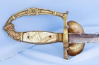 19th C Gilt Bronze French Officer Epee Sword   Mop Grip Napoleon Battle War