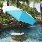 Bellrino Patio Umbrella Top Canopy Replacement Cover Fit 9 Ft 8 Ribs Lake Blue X