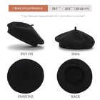 Classic French Beret Hat For Kids - Elegent Wool Beret For 2-10 Years Black