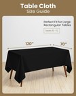 Utopia Kitchen Rectangle Table Cloth 1 Pack  Tablecloth Machine Washable    