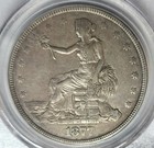 Beautiful 1877 P U s  Trade Dollar Vf35 Pcgs Great Eye Appeal   Details