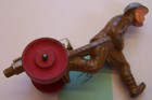 Vintage Manoil Barclay 1930s Toy Soldier Figure Pulling Cannon Collectible   19
