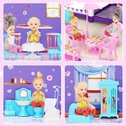  new  Barbie Dreamhouse  4-story 11 Rooms Doll House With 4 Dolls Toy Figures 
