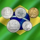 Lot Of 5 Brazil 10   20 Centavos Coins - Mixed Dates - Combined Ship