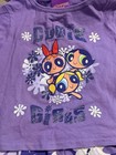 Rare Vintage Powerpuff Girls Purple Floral 2 Pc Girls Shorts Outfit 4 5