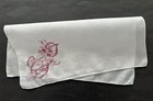 A  Vintage Hankie Pink Monogram S Madeira Style Hand Embroidered Wedding Bride