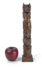Signed Northwest Coast Native American Indian Totem Hand Carved By Raven