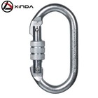 10 Pcs Stainless Steel Locking Carabiner Clip 25kn Heavy Duty Rock Climbing Hook