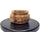 Vintage Iolani Tiki Carved Wood Bowl Hawaii Palm Tree Handmade Decor