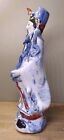Chinese Fu Lu Shou Porcelain Prosperity Figure Hand Painted Gold Accents 12 
