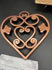 Pampered Chef Round-up From The Heart 2010 Trivet 2944 Cast Iron Copper Colored