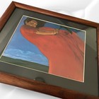 Framed Solid Koa Pele Print 90s Rare Pegge Hopper