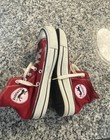 Early Converse Red Panthers Hightop Womens Canvas Basketball Shoes Size 5 5 Rare