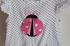Rare Editions Baby Toddler Girl White Polka Dot Ladybug Flutter Sleeve Dress 2t