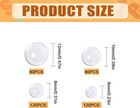 400pcs Glass Cabochons Kit  6mm 8mm 10mm 12mm Round Clear Cabochons