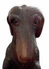 Rare Black Forest Dog Humidor With Glass Eyes