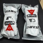 Dainese Druid 3 White   Black Motorbike Leather Gloves All Sizes