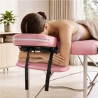 Aluminum Massage Spa Table Facial Tattoo Salon Bed 3 Fold Lash Table Bed Pink