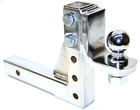 10  Adjustable Trailer Drop Hitch Mount Chrome For 2  Receiver 1-7 8  Hitch Ball