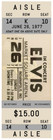 Elvis Presley Final Concert  2  Side By Side Commemorative Tickets June 26  1977