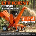 18hp Gas 6    Wood Chipper Shredder Mulcher 457cc Engine Towable 4-wheel Free Ship