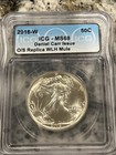Walking Liberty Silver Half Dollar Fantasy  Over-strike Daniel Carr 2016-w     