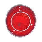 Ch030r Plastic Tail Light Lens With Stainless Steel Trim For 1971 Malibu And