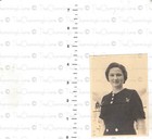 Vintage Photo 1940s Woman Portrait Button Dress Anchors Classic Fashion