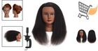 Real Hair Mannequin Head 14 Inch Practice Doll Head For Cosmetology Training
