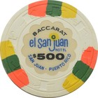 El San Juan Hotel Casino Isla Verde Puerto Rico  500 Baccarat Chip