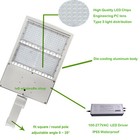 300w White Led Parking Lot Shoebox Pole Area Lights 1000w Mh Eqiv Arms Mount 