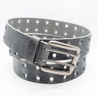 1 5  Full Grain Buffalo Leather Belt Slate Gray  Double Prong Belt  Made In Usa