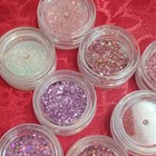Pink  Purple  Rose Gold   Iridescent Craft Glitter Set In Small Containers