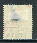Ceylon 109 Sg169 Used 1885 30c On 36c Blue Qvic Wmk Crown Cc Cv 13