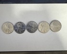 Silver Penny Appearance Random Lot Of 5 Lincoln Pennies Mixed     Rare Collectable