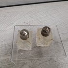 Mini Salt   Pepper Formal Petite Small Shaker Set Clear Etched Glass 