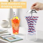 Straw Holder For Standard Size Drinking Straws Acrylic Plastic Straw Dispenser F