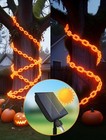 10 Ft Solar Halloween Orange Plastic Chain Lights Decor Props For Haunted House