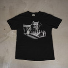 Smoking Cat Playing Chess Vintage Ink Style Chess Player Gift Graphic T-shirt